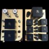Top view of a GM70 Integrated Amplifier with four visible tubes and multiple black control knobs, each marked with a Chinese character. Top view of a GM70 Integrated Amplifier with four visible tubes and multiple black control knobs, each marked with a Chinese character.