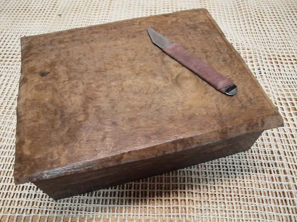 A worn leather-bound book lying closed on a woven mat, with Vista 3-Way Horn Speakers resting on top. A worn leather-bound book lying closed on a woven mat, with Vista 3-Way Horn Speakers resting on top.